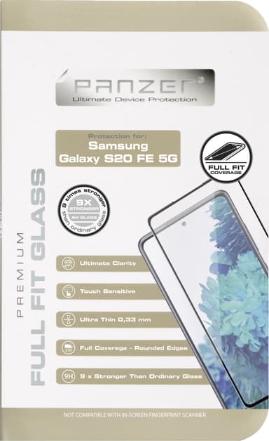 Panzer Full-Fit Samsung Galaxy S20 FE skærmbeskytter (sort)