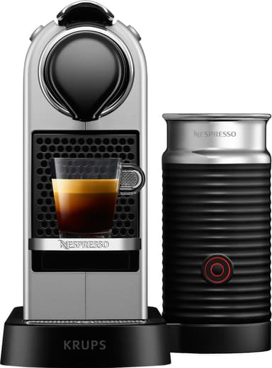 NESPRESSO® CitiZ&milk kaffemaskine fra Krups, Silver