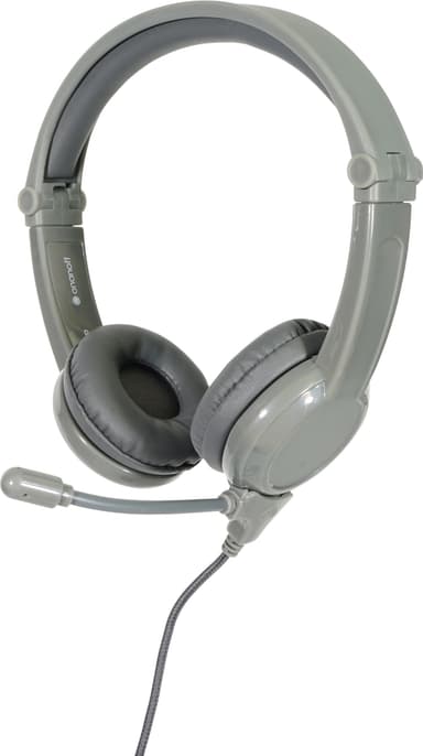 BuddyPhones Galaxy on-ear høretelefoner (grå)