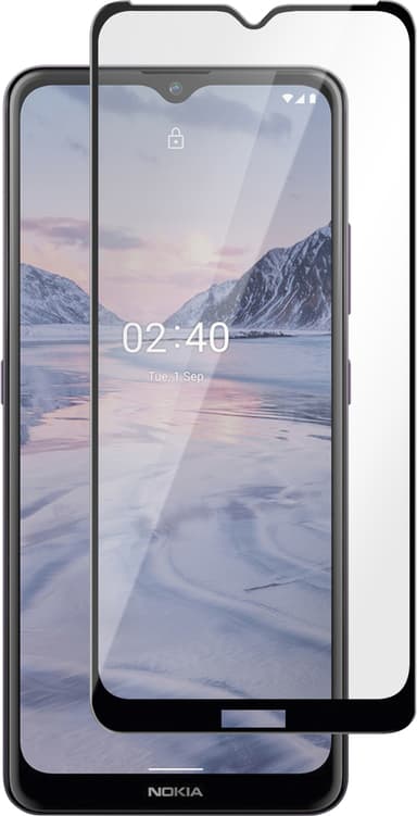 Panzer Full-Fit Nokia 2.4 skærmbeskytter (sort)