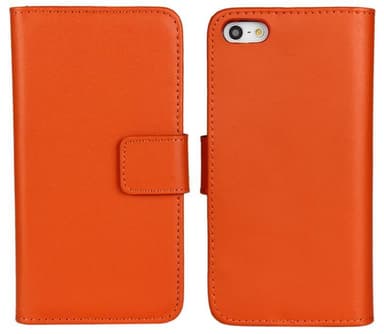 Leopard detaljeret Kanin SKALO iPhone 5/5S/SE(1:a gen) Flip Cover m. Pung i Ægte Læder - Orange |  Elgiganten