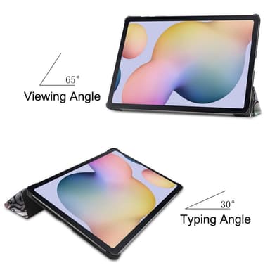 Trifoldet stativ Smart Taske til Samsung Galaxy Tab S7 Plus/S8+ - Graffiti
