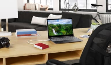 Seagate OneTouch 5TB ekstern harddisk (rød)
