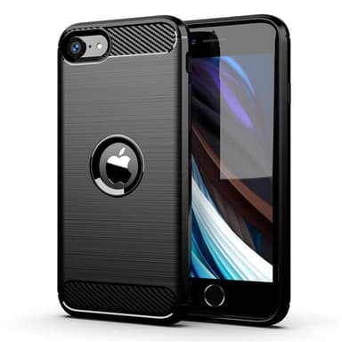 SKALO iPhone SE (2020/2022) Armor Carbon Stødsikker TPU-cover - Sort