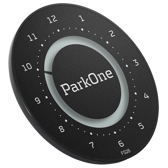 ParkOne 2 parkeringsskive - kulstof sort