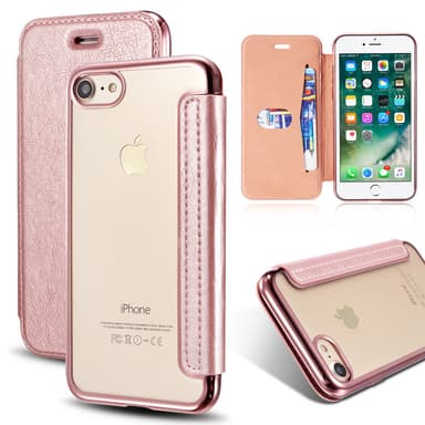 SKALO iPhone 7/8 Flip Cover TPU Ultratyndt - Guld