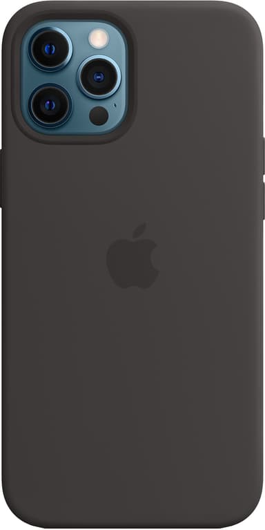 iPhone 12 Pro Max silikonecover med MagSafe (sort)