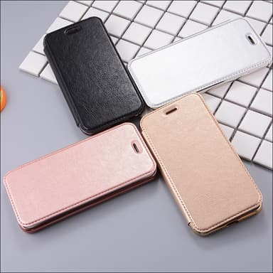 SKALO iPhone 7/8 Flip Cover TPU Ultratyndt - Guld