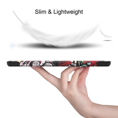 Trifoldet stativ Smart Taske til Samsung Galaxy Tab S7 Plus/S8+ - Graffiti