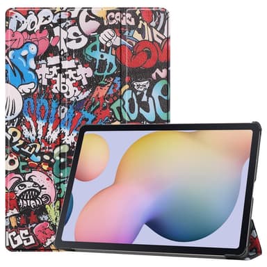 Trifoldet stativ Smart Taske til Samsung Galaxy Tab S7 Plus/S8+ - Graffiti