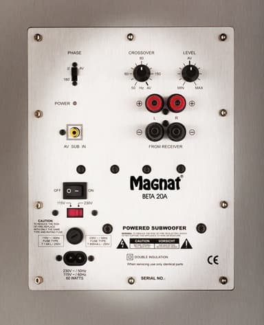 Magnat BetaSub 20A Aktiv Subwoofer, Sort