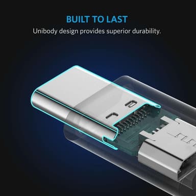 USB-C til mikro-USB-adapter - hvid