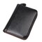 Sort tegnebog i ægte læder med RFID-signalblokering - 18 slots
