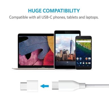 USB-C til mikro-USB-adapter - hvid