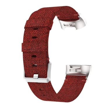 Fitbit Charge 3/4 armbånd lærred rød - L.