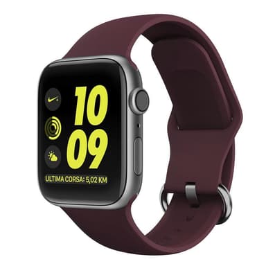 Apple Watch armbånd silikone 38/40 - Mørkerød