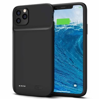 Backup batteridæksel 5000 mAh iPhone 11 Pro Max - sort