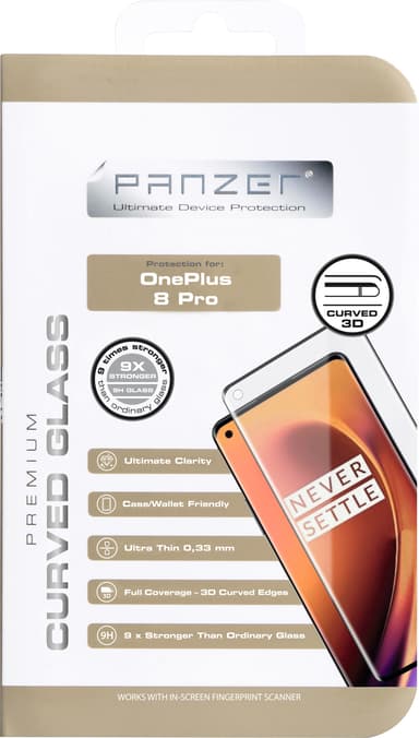 Panzer Curved AR OnePlus 8 Pro skærmbeskytter