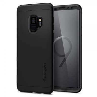 Spigen Thin Fit 360 Cover med Skærmbeskytter till Samsung Galaxy S9 Sort