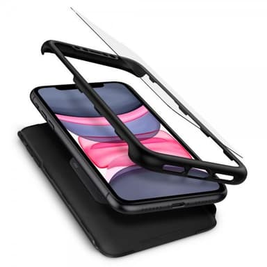 Spigen iPhone 11 Cover med Skærmbeskytter Thin Fit 360 Sort
