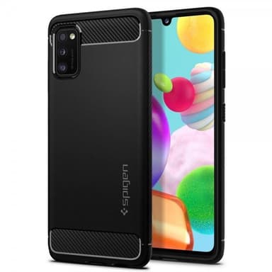 Spigen Samsung Galaxy A41 Cover Rugged Armor Mate Black
