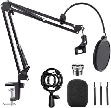 NÖRDIC Mikrofonstativ til bordmontering passer også til Blue Yeti og Blue snowball 5/8 tommer adapter