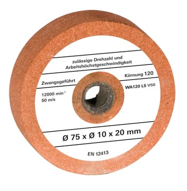 Slibehjul 75x10x20mm, G120, tilbehør til bænksliber