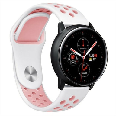 Armband Samsung Galaxy Watch Active 2 EBN armbånd Samsung Galaxy Watch Active 2 - hvid / lyserød | Elgiganten