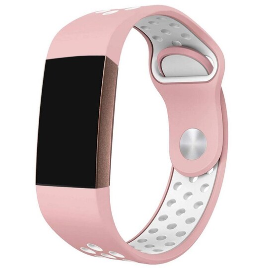 Fitbit Charge 3 EBN Sport Armbånd  - Pink / White