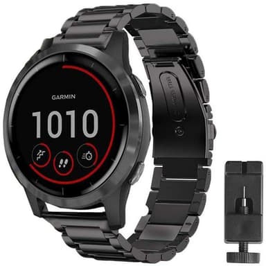 tab Mars malm Rustfrit stål armbånd GARMIN VivoActive 4S - Sort | Elgiganten