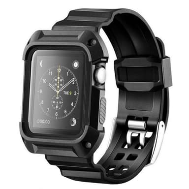 Apple Watch 38mm rustning cover med armbånd - sort
