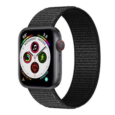 Apple Watch 5 (40mm) Nylon armbånd - Dark black