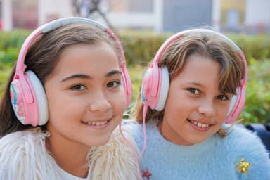 BuddyPhones Cosmos trådløse around-ear høretelefoner (pink)