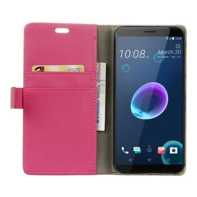 Wallet 2-kort til HTC Desire 12  - lyserød