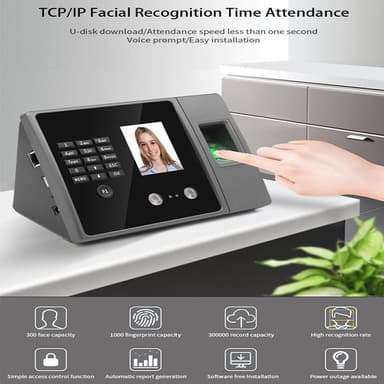 Biometrisk ansigts- og fingeraftrykslæser TCP / IP Ethernet