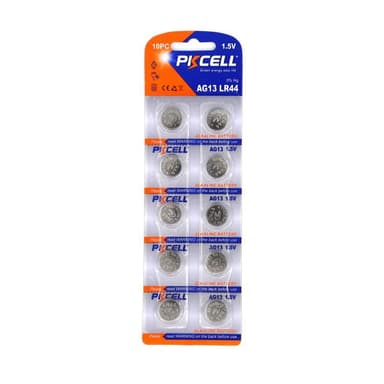 PKCELL Knapcellebatteri AG13 / LR44 1.5V 10-pak