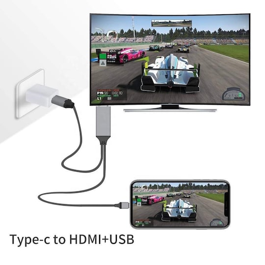 vinter lige ud peregrination USB-C til HDMI-kabel med USB / 4K HDMI-adapter | Elgiganten