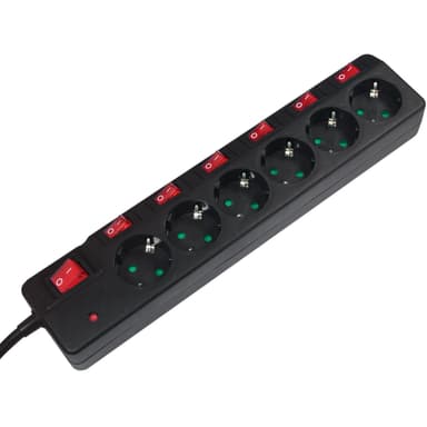 Grenafgang 6-v med 6 + 1-kontakt