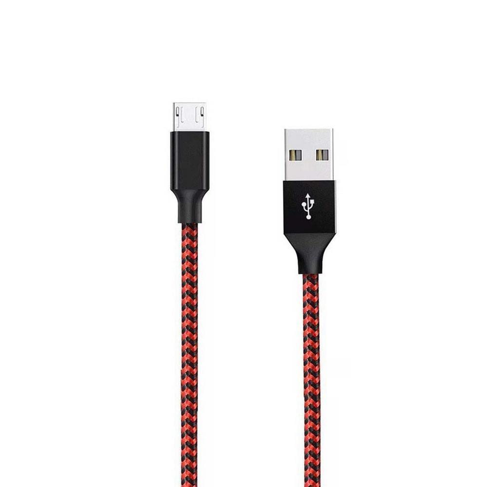 Endeløs effekt Indrømme Micro USB-opladerkabel 3m nylon rød / sort | Elgiganten