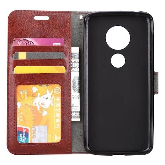 Wallet 3-kort til Motorola Moto G6 Play (XT1922)  - brun