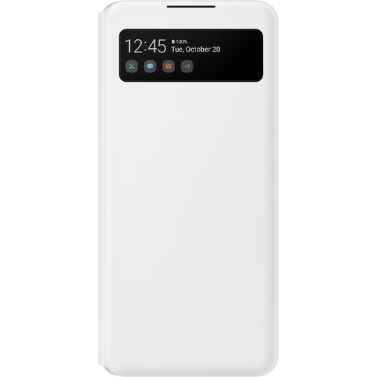 Samsung S View cover til Galaxy A42 (hvid)