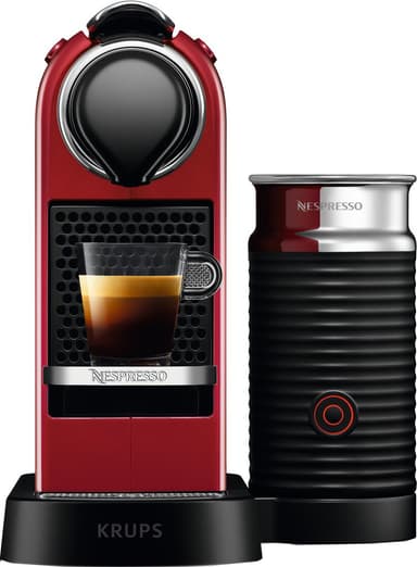 Se NESPRESSO ® CitiZ&milk kaffemaskine fra Krups, Rød hos Elgiganten