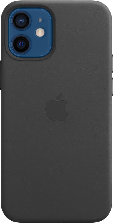 iPhone 12 mini lædercover med MagSafe (sort)