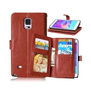Dobbelt Flip Flexi 9-kort Samsung Galaxy Note 4 (SM-N910F)  - brun