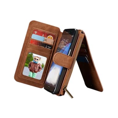 CaseMe Multi Wallet 14-kort Samsung Galaxy S7 Edge (SM-G935F)  - brun