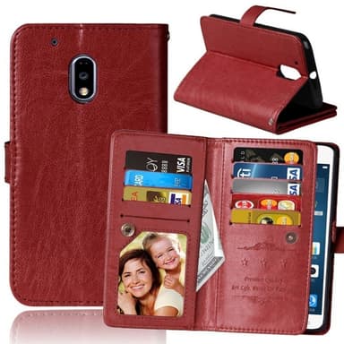 Dobbelt Flip Flexi 9-kort Motorola Moto G4 Play (XT1604)  - brun
