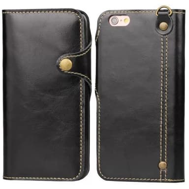 Retro Wallet læder Apple iPhone 6, 6S  - sort