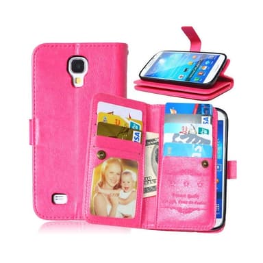 Dobbelt Flip Flexi 9-kort Samsung Galaxy S4 (GT-i9500)  - lyserød