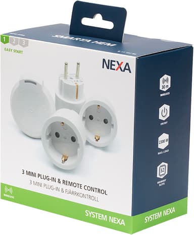 Nexa MYCR-2300 3x Mini stik og 1x fjernbetjening