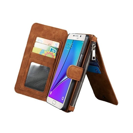 CaseMe Multi Wallet 14-kort Samsung Galaxy S6 Edge (SM-G925F)  - brun